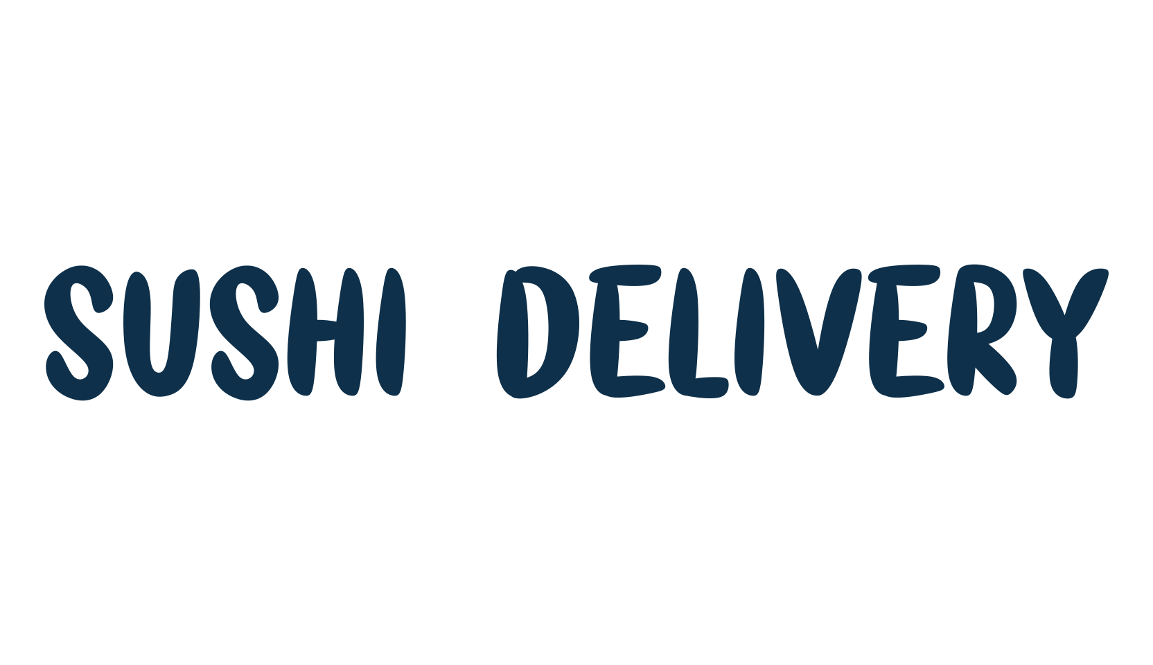 Sushi Delivery, fancy decorative font preview