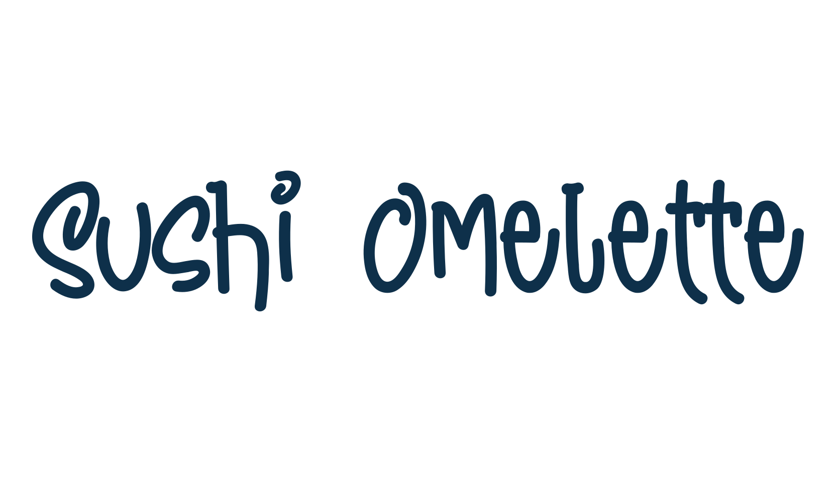 Sushi Omelette, curly font preview