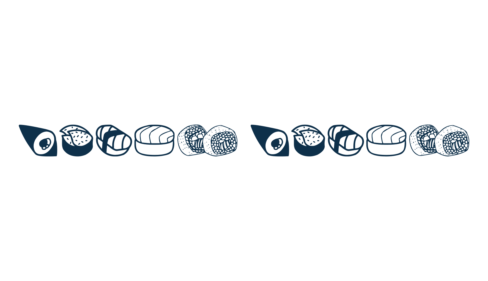 Sushi Sushi, fancy decorative font preview