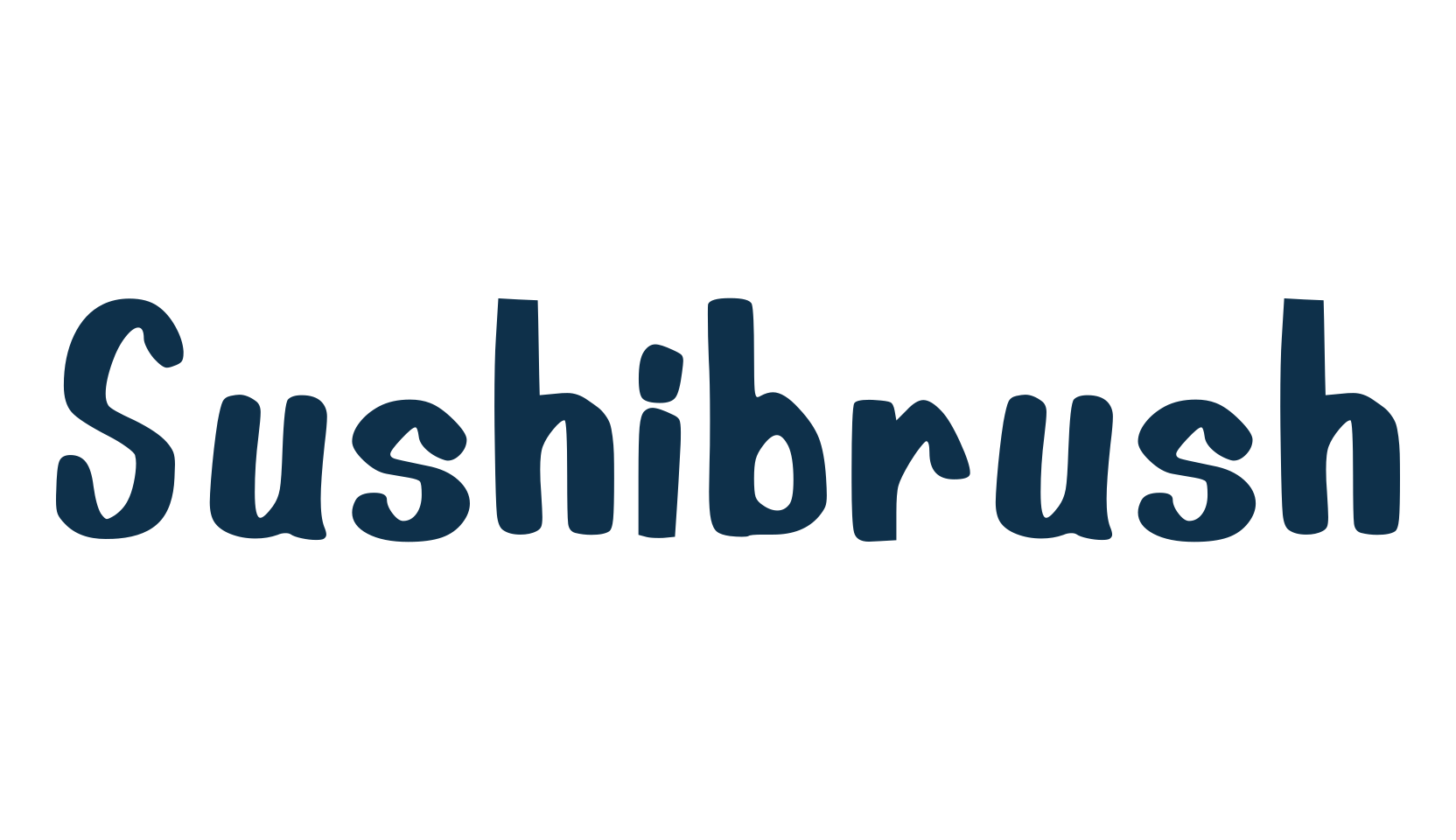 Sushibrush, script brush fancy decorative calligraphy font preview
