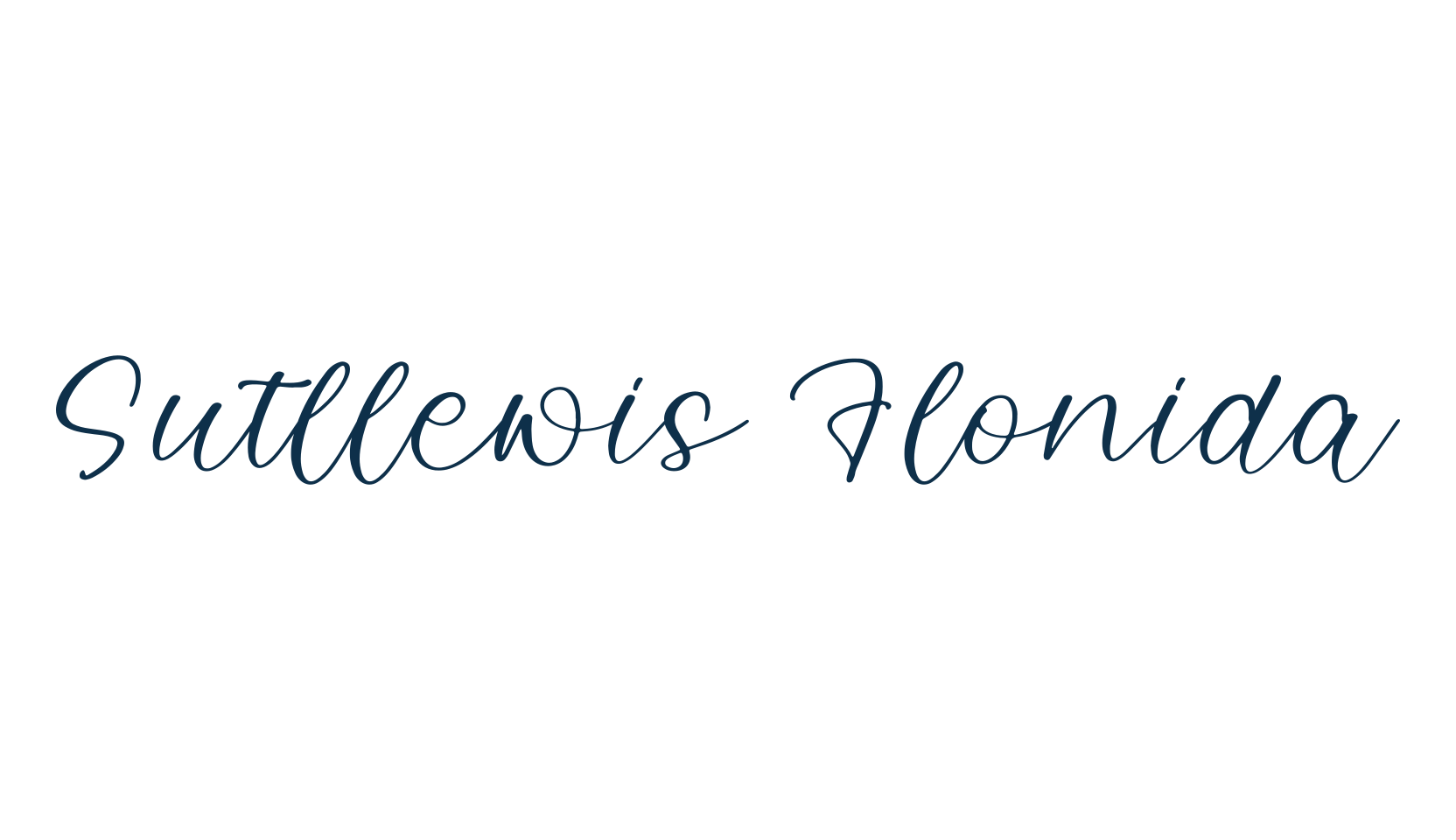Sutllewis Flonida, fancy various decorative script calligraphy font preview