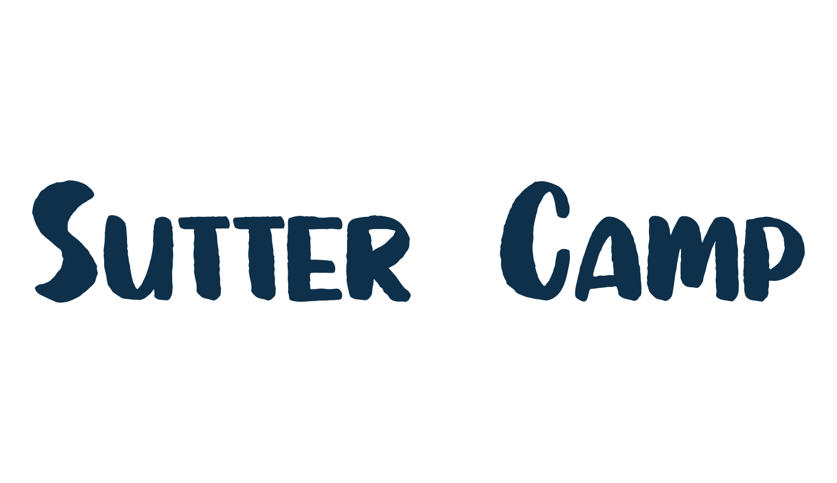 Sutter Camp, brush font preview