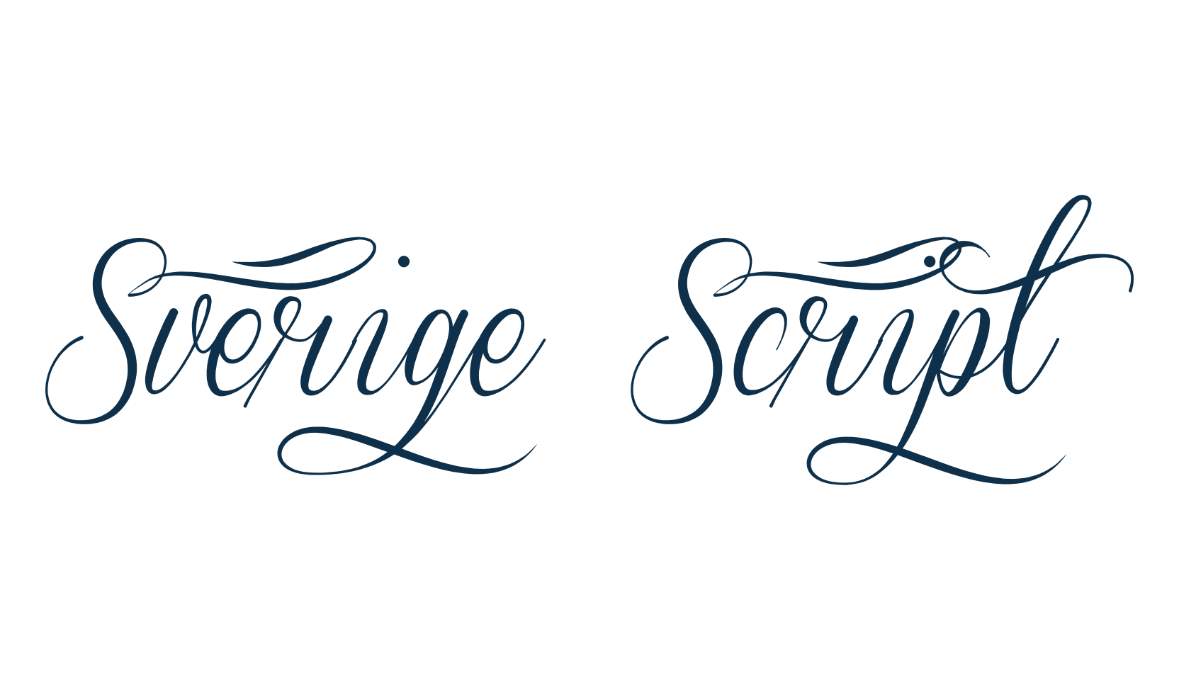 Sverige Script, calligraphy font preview