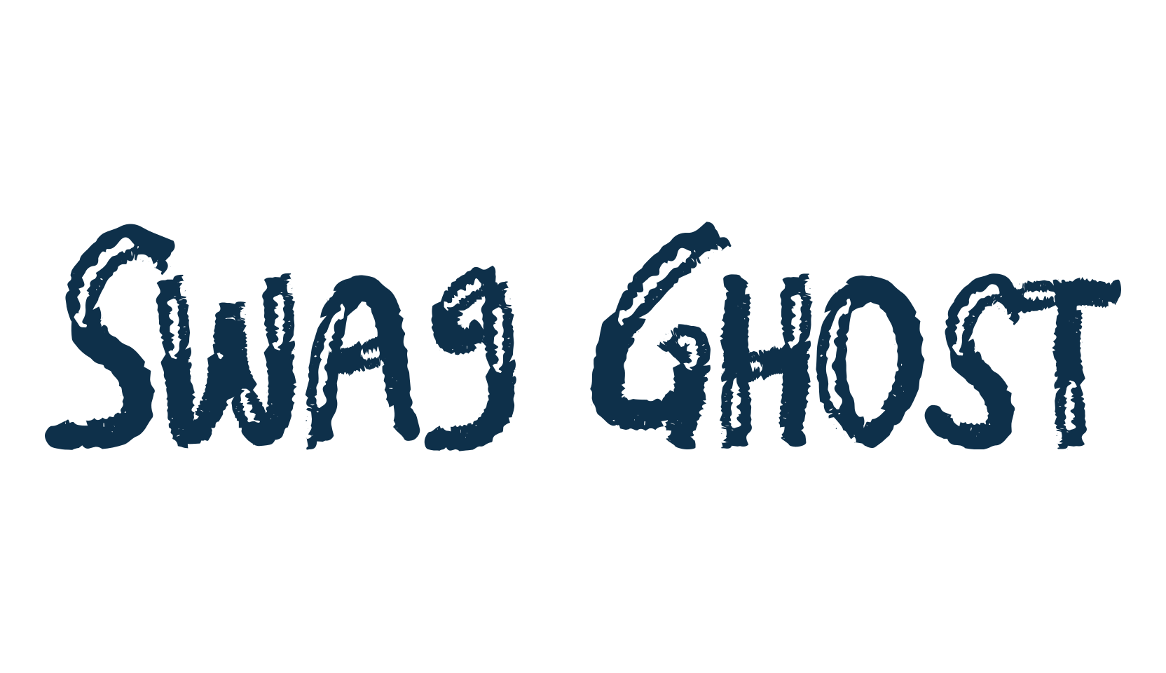 Swag Ghost, script brush fancy decorative calligraphy font preview