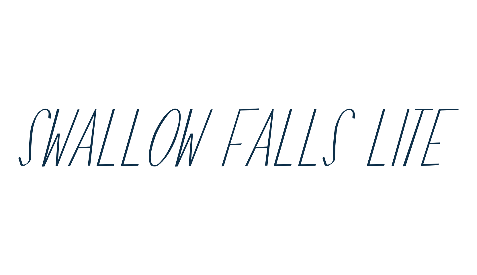 Swallow Falls Lite, fancy various decorative script calligraphy font preview