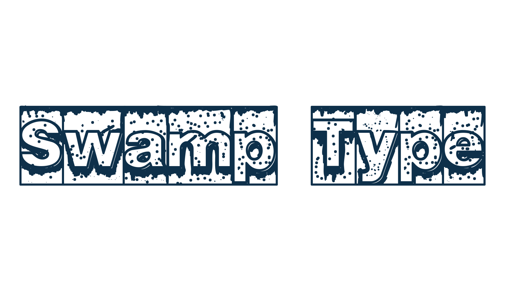 Swamp Type, decorative font preview