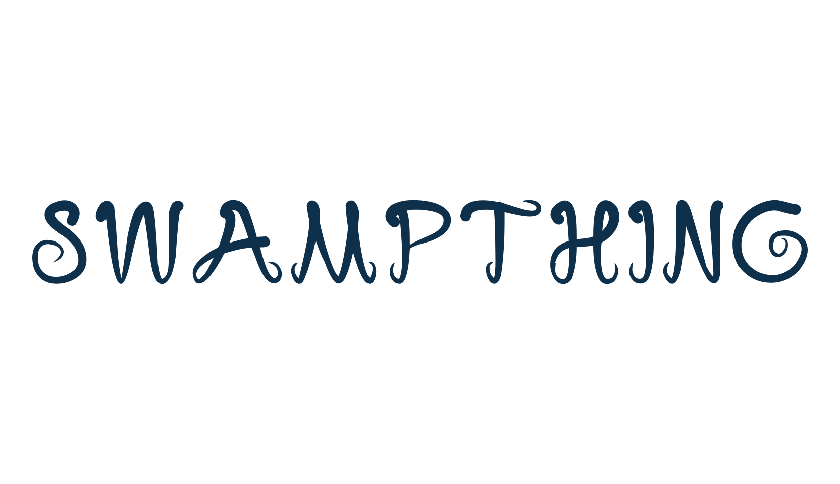 Swampthing, fancy various decorative script calligraphy font preview
