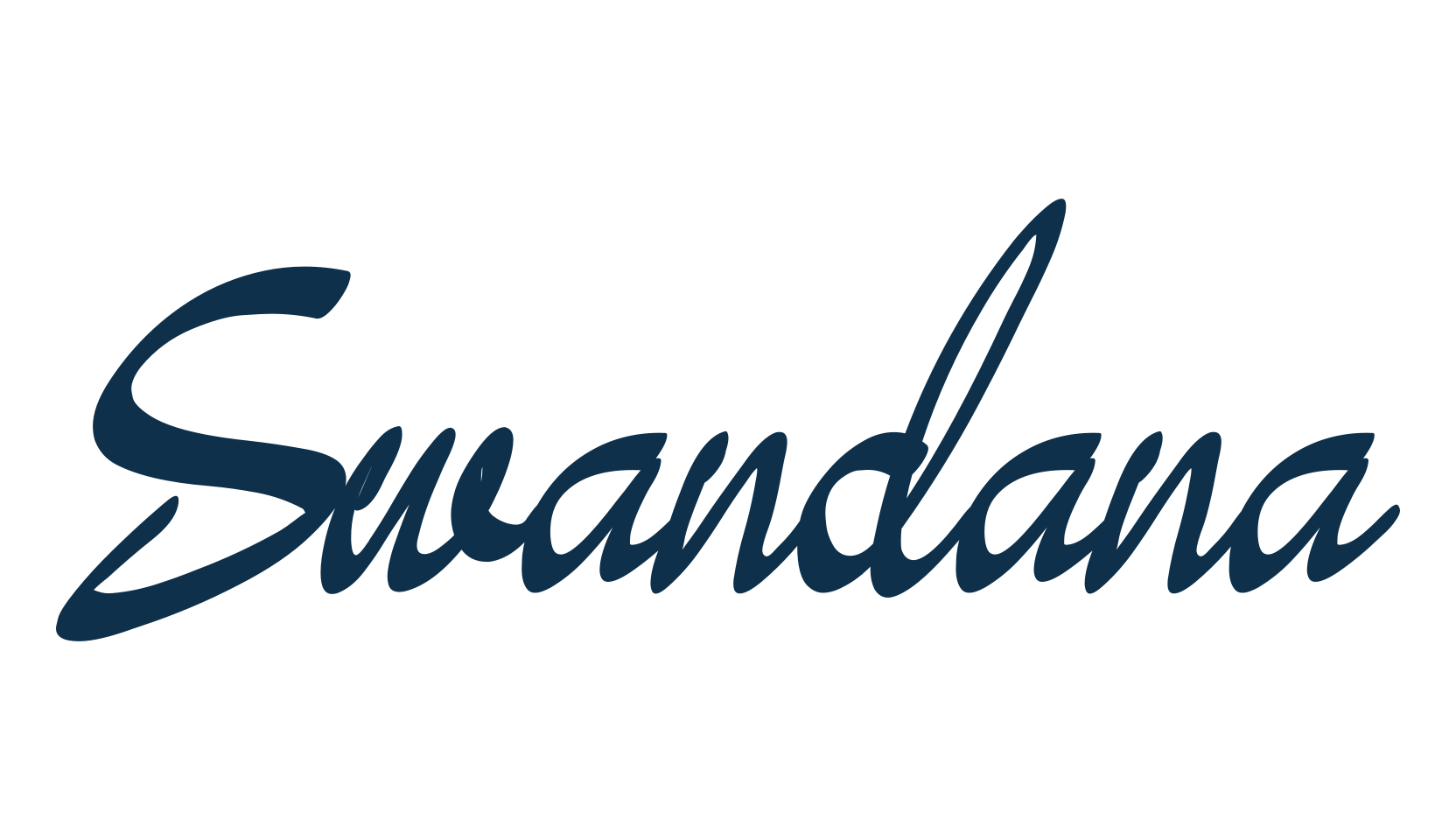 Swandana, script brush fancy decorative calligraphy font preview
