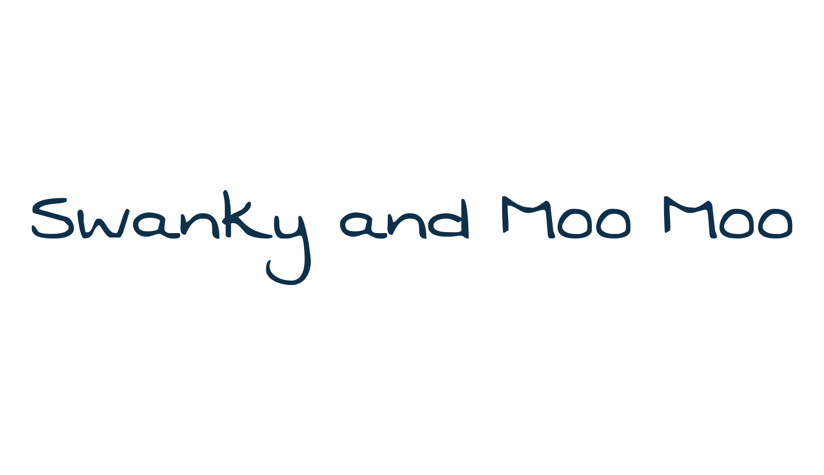Swanky and Moo Moo, script handwritten fancy decorative calligraphy font preview