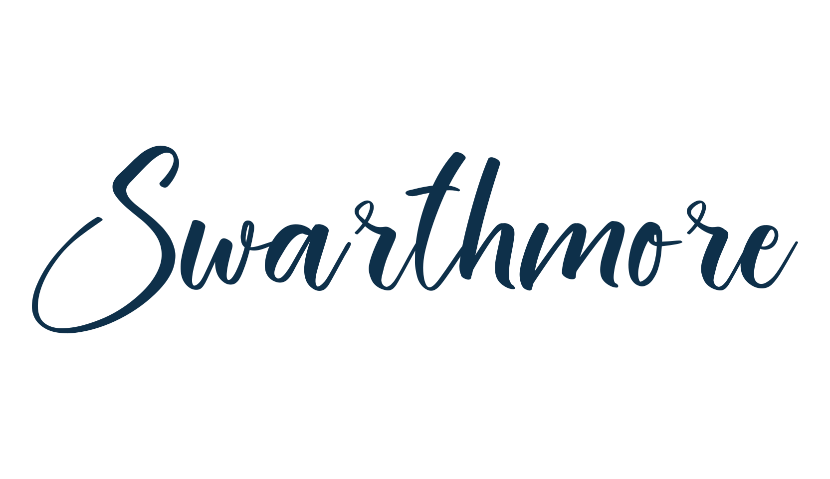 Swarthmore, script calligraphy fancy decorative font preview