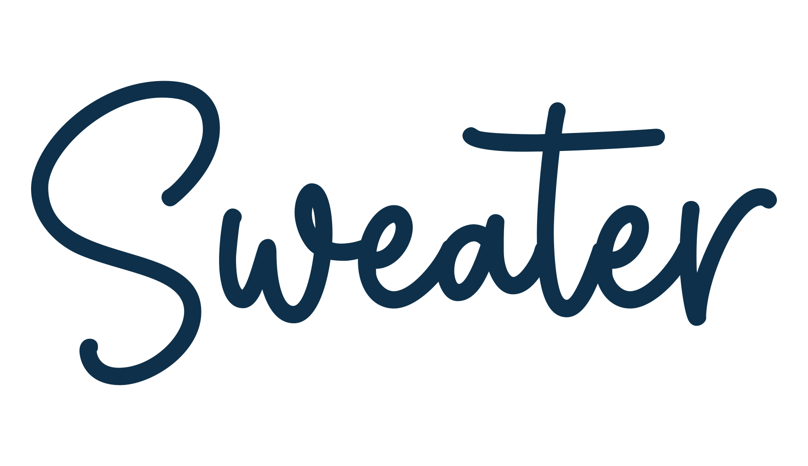 Sweater, handwriting font preview