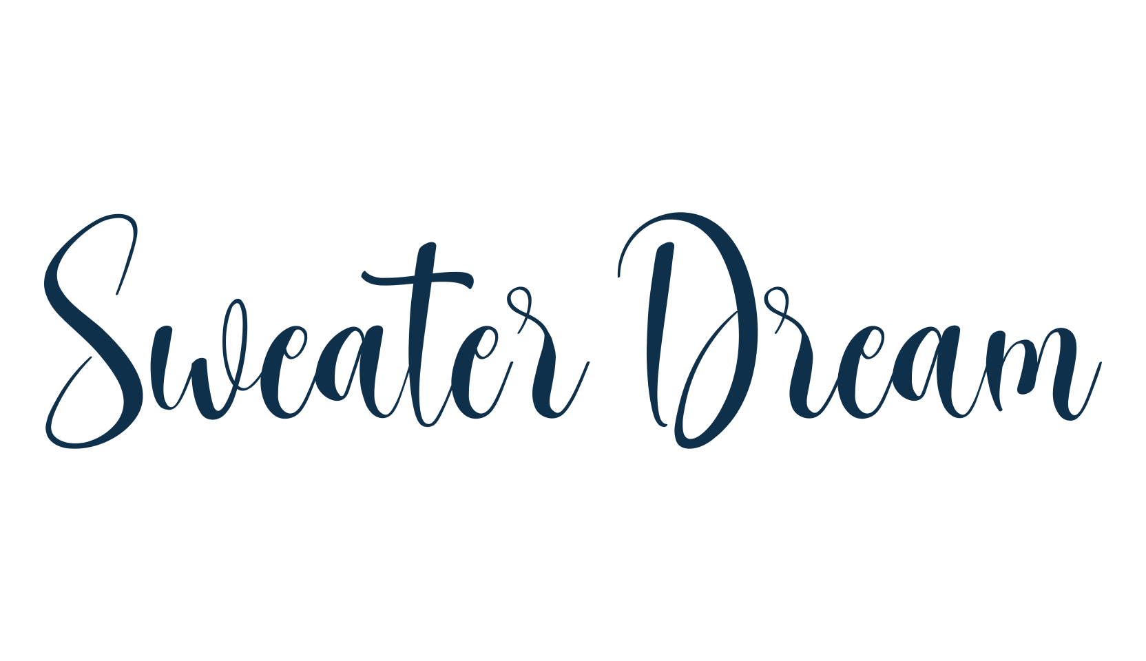 Sweater Dream, script calligraphy fancy decorative font preview