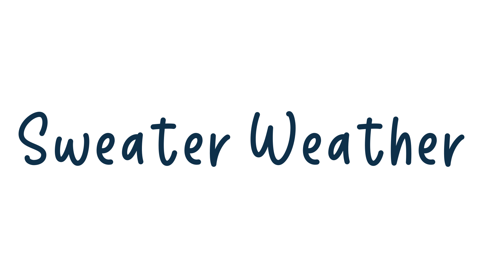 Sweater Weather, script handwritten fancy decorative calligraphy font preview