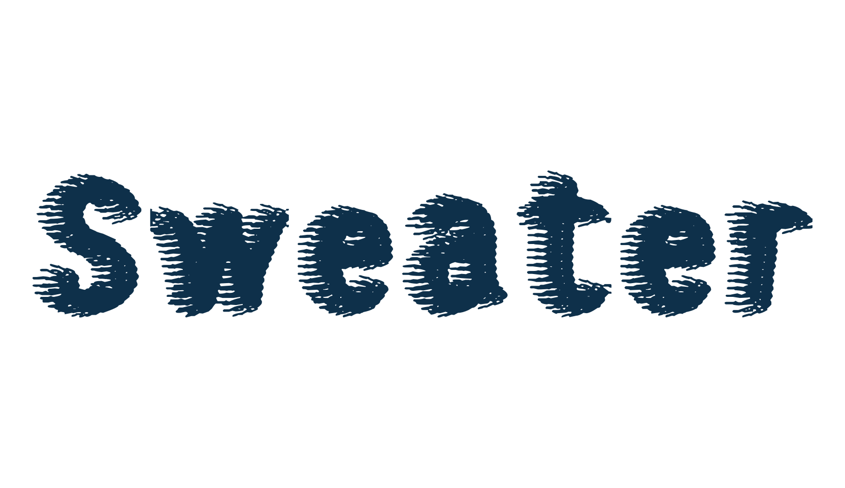 Sweater (sweater), fancy eroded decorative font preview