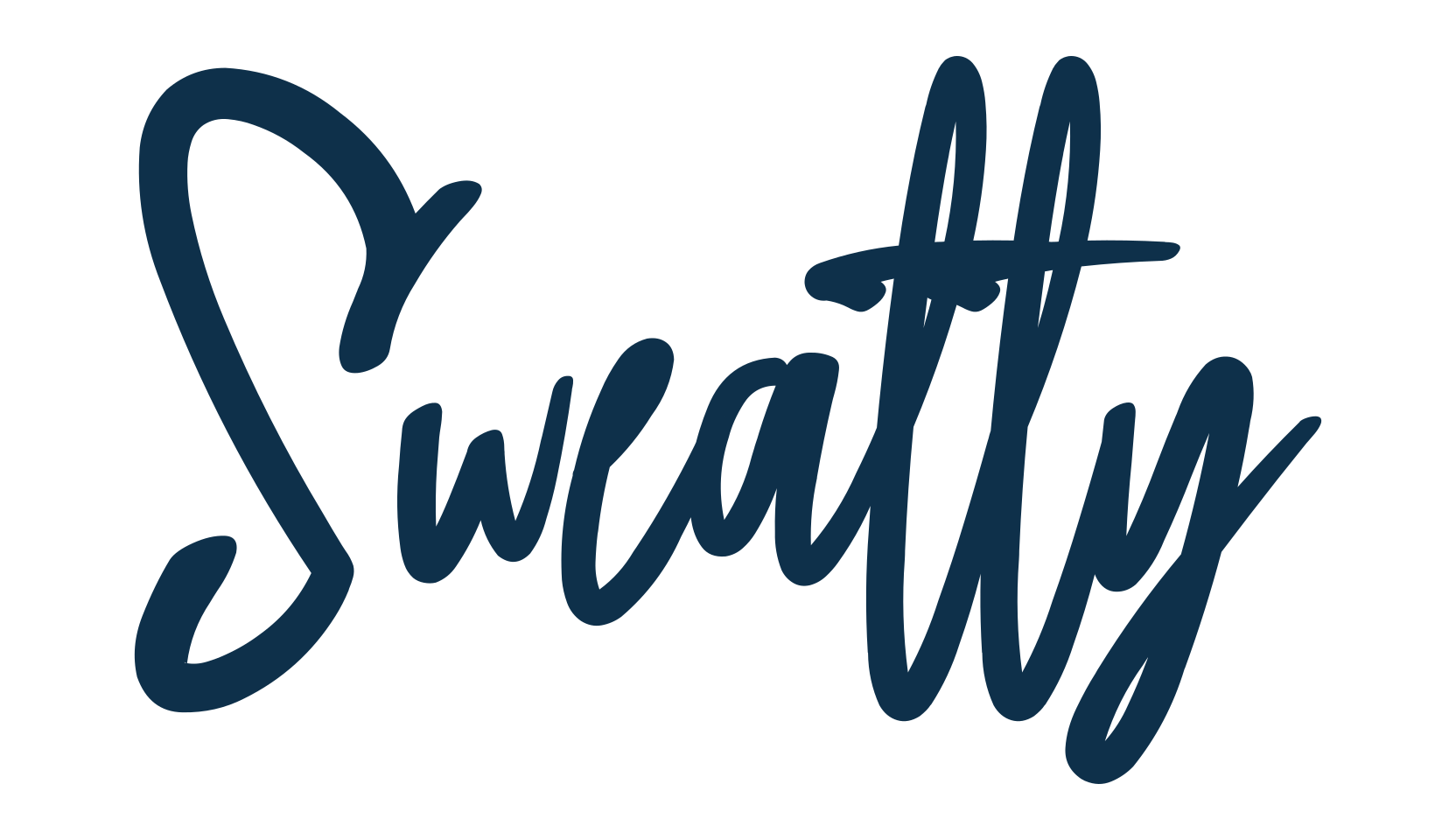 Sweatty, handwriting font preview