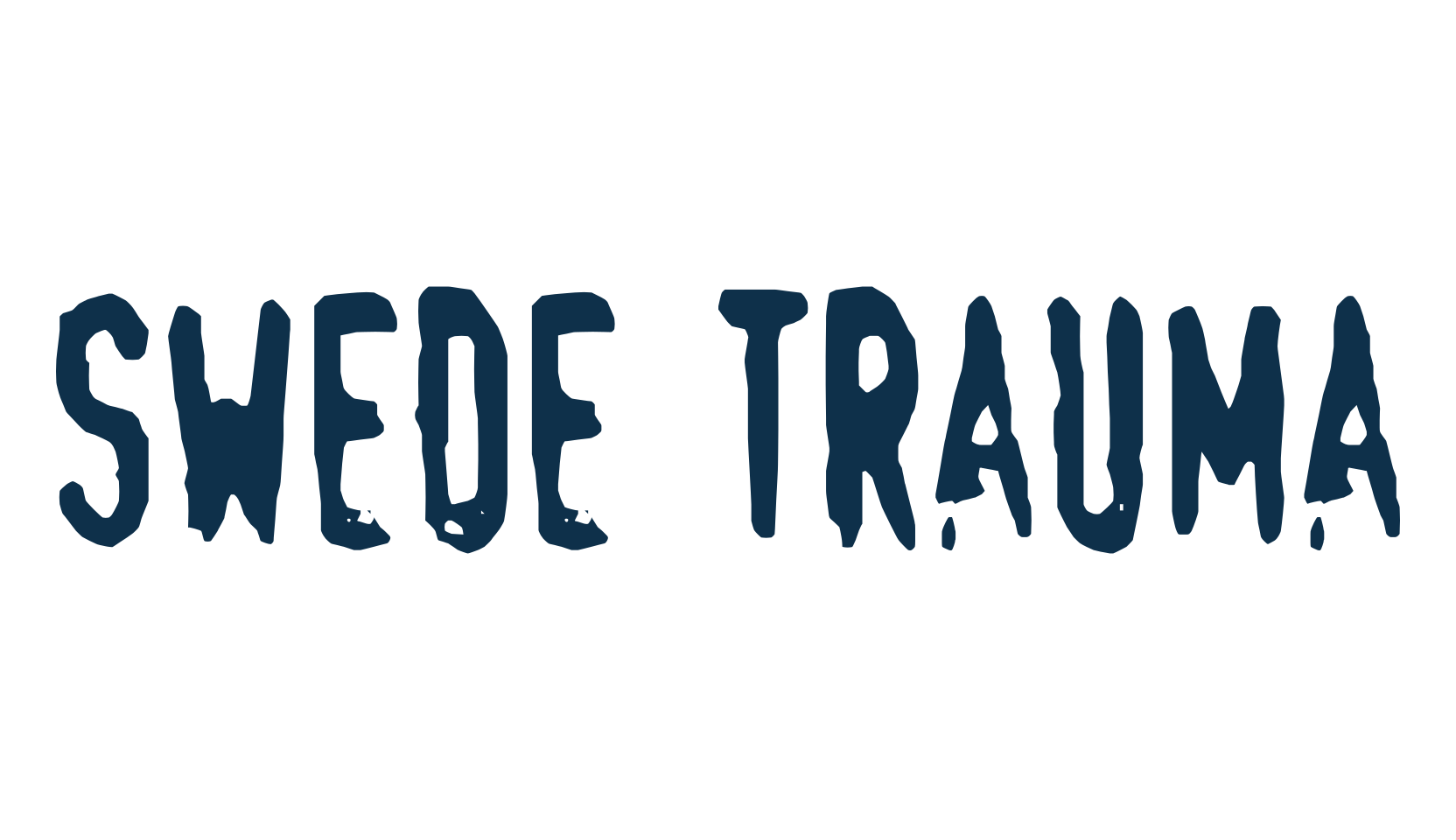 Swede Trauma, fancy eroded decorative font preview