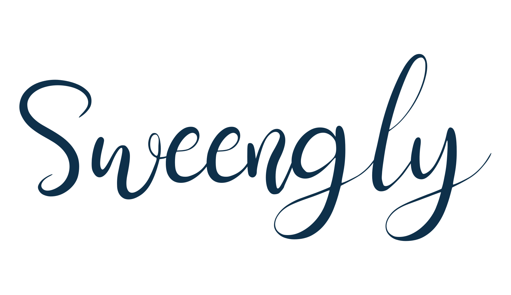 Sweengly, script calligraphy fancy decorative font preview