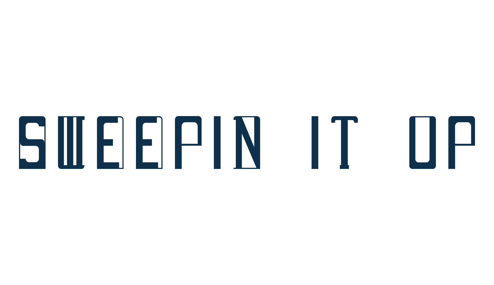 Sweepin It Up, decorative font preview