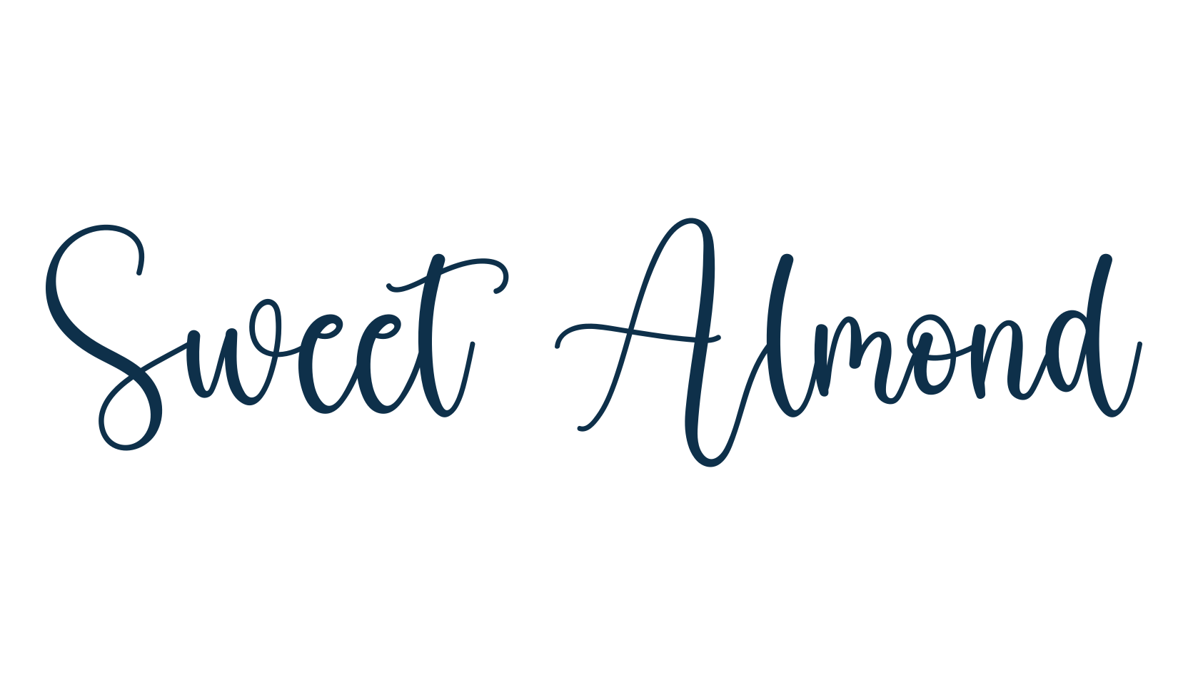 Sweet Almond, script calligraphy fancy decorative font preview