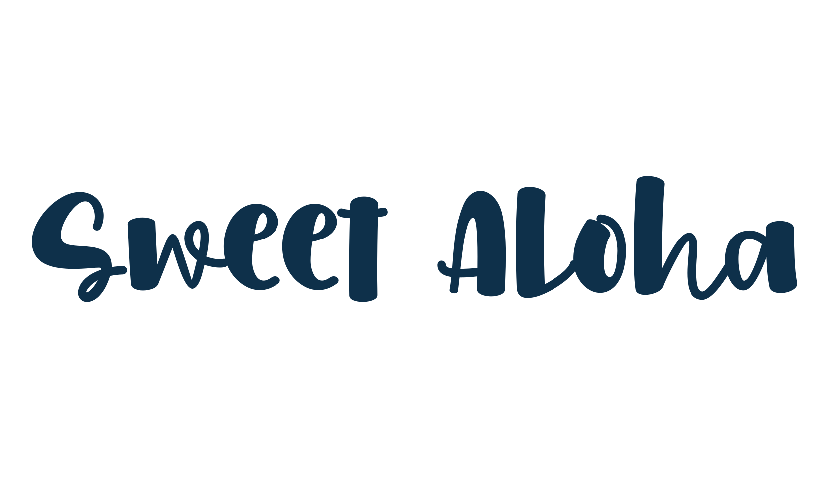 Sweet Aloha, cartoon font preview