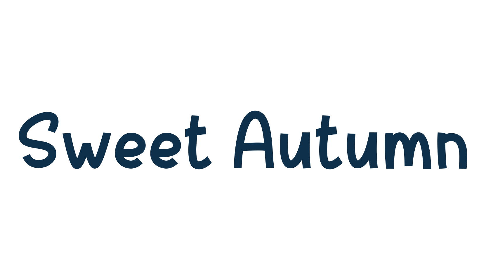 Sweet Autumn, cartoon font preview