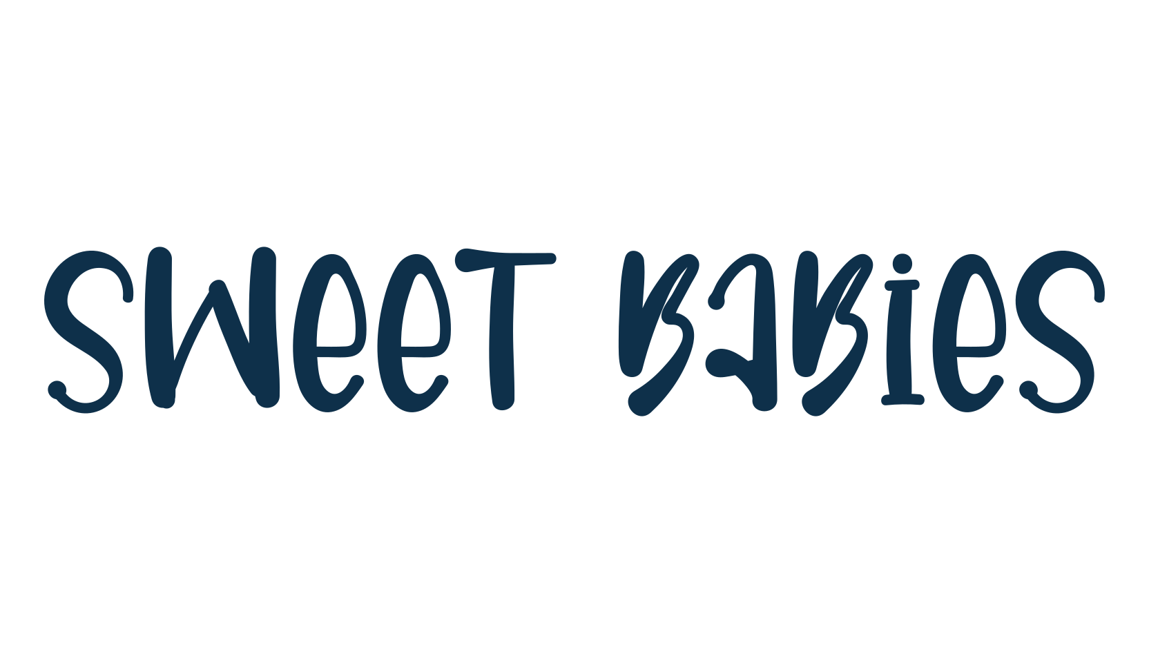 Sweet Babies, fancy decorative font preview