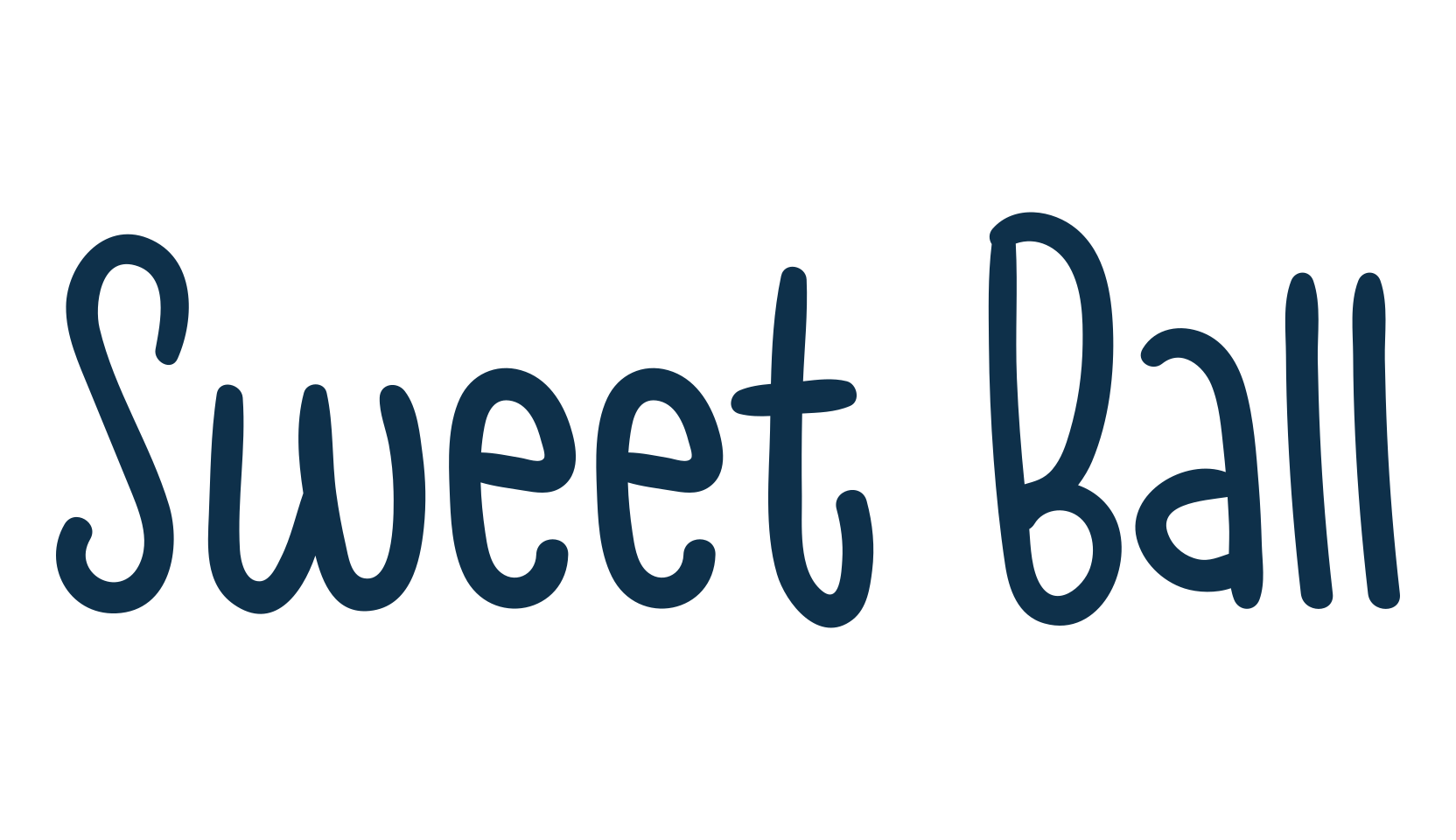 Sweet Ball, handwriting font preview