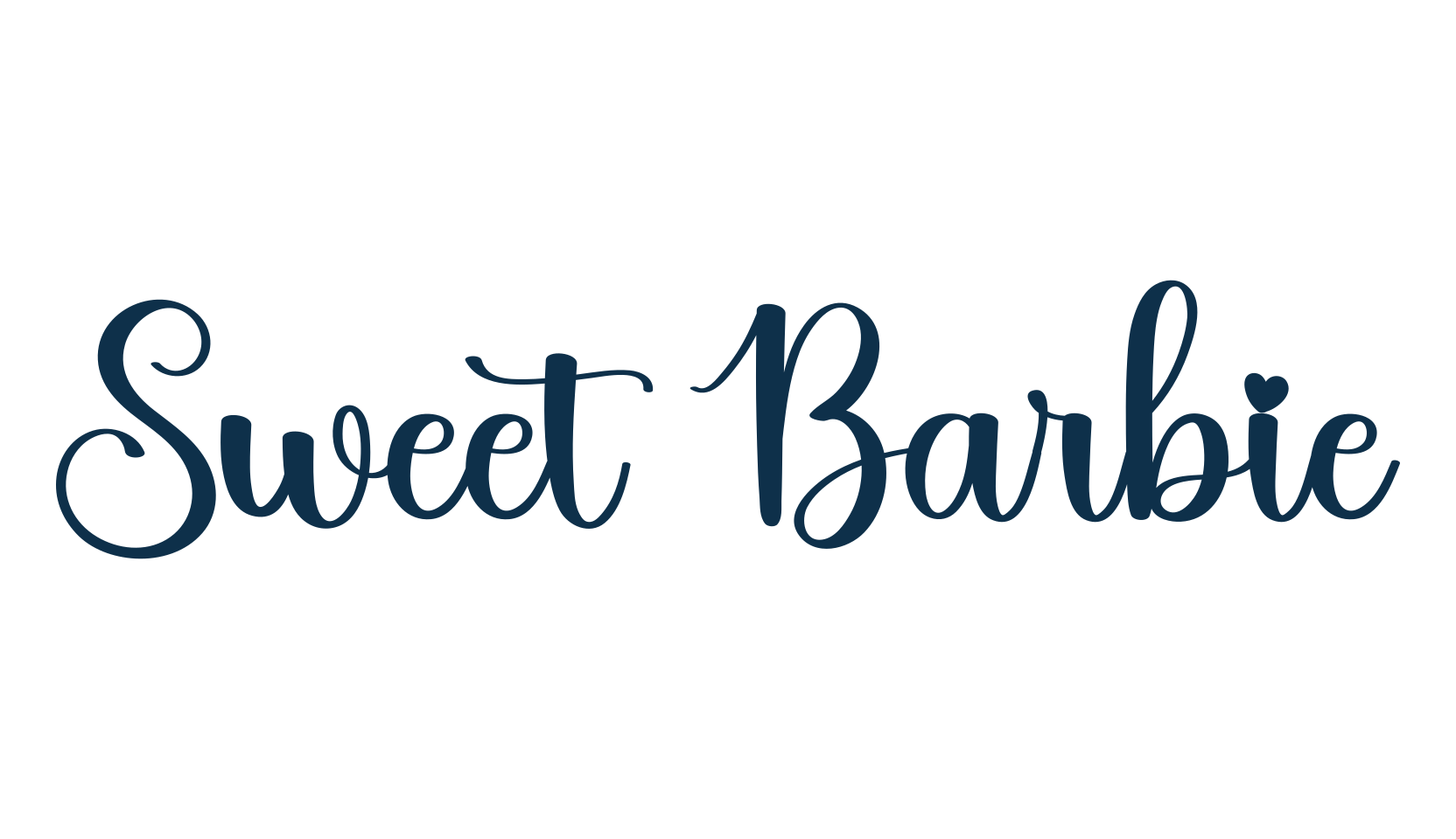 Sweet Barbie, fancy various decorative script calligraphy font preview