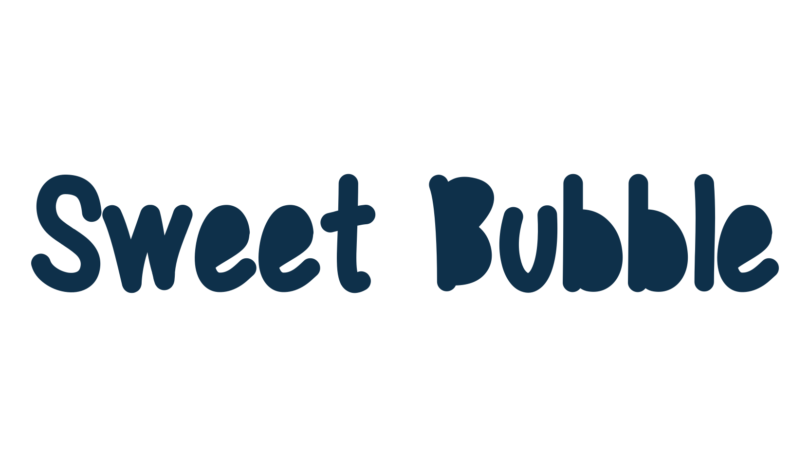 Sweet Bubble, script handwritten fancy decorative calligraphy font preview