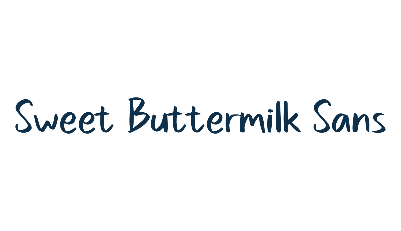 Sweet Buttermilk Sans, script brush fancy decorative calligraphy font preview