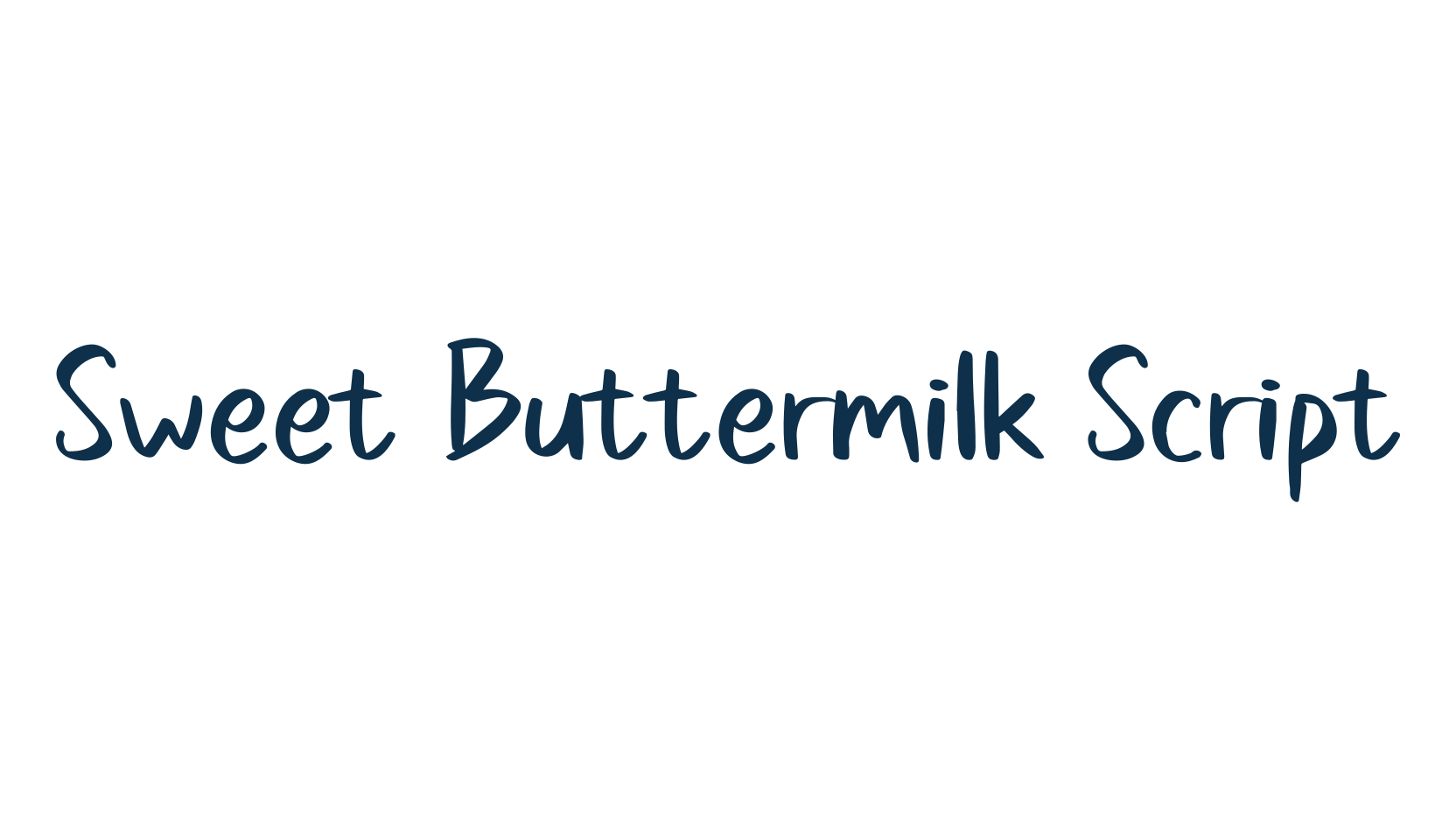Sweet Buttermilk Script, script calligraphy fancy decorative font preview