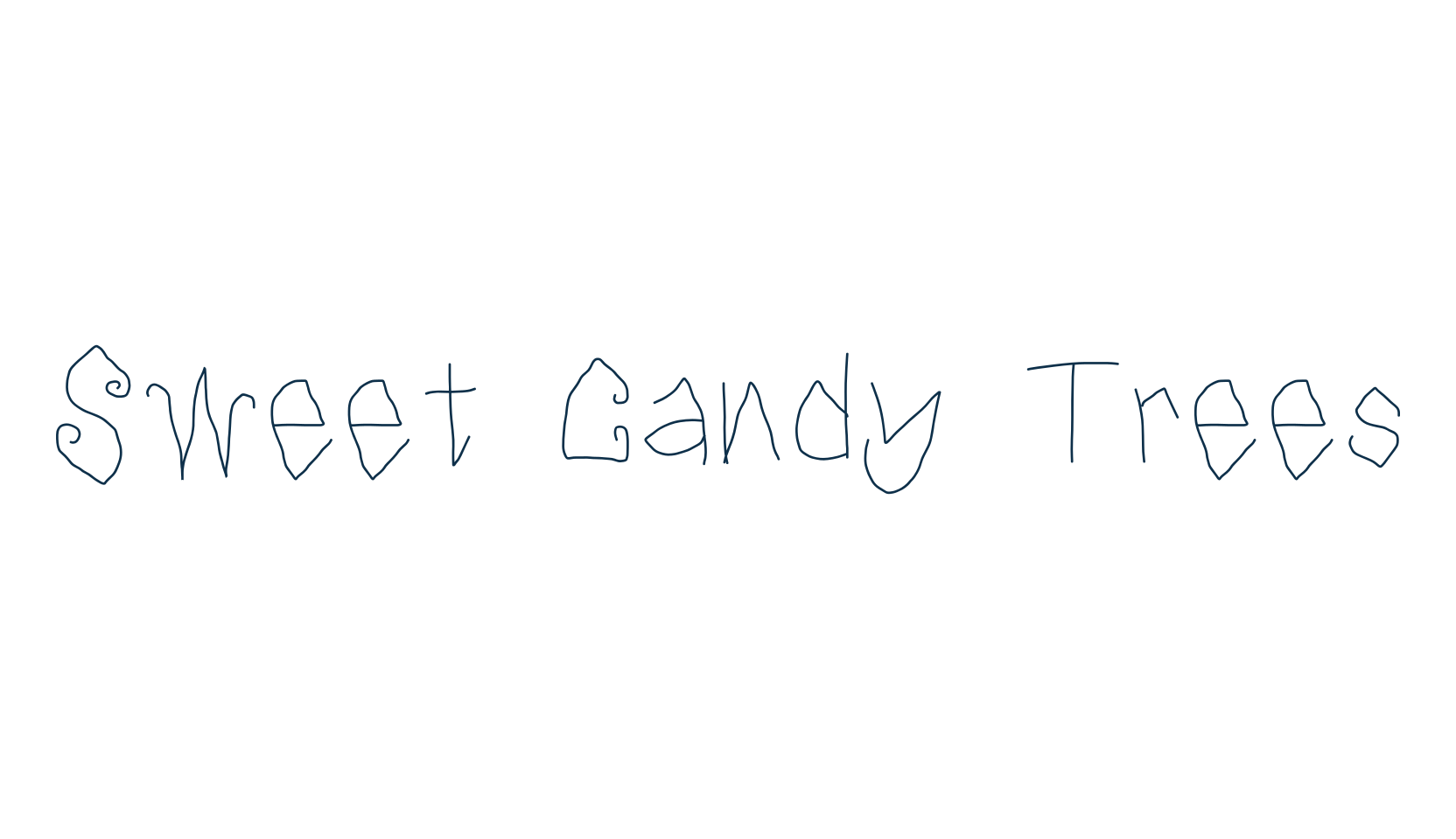 Sweet Candy Trees, fancy various decorative script calligraphy font preview