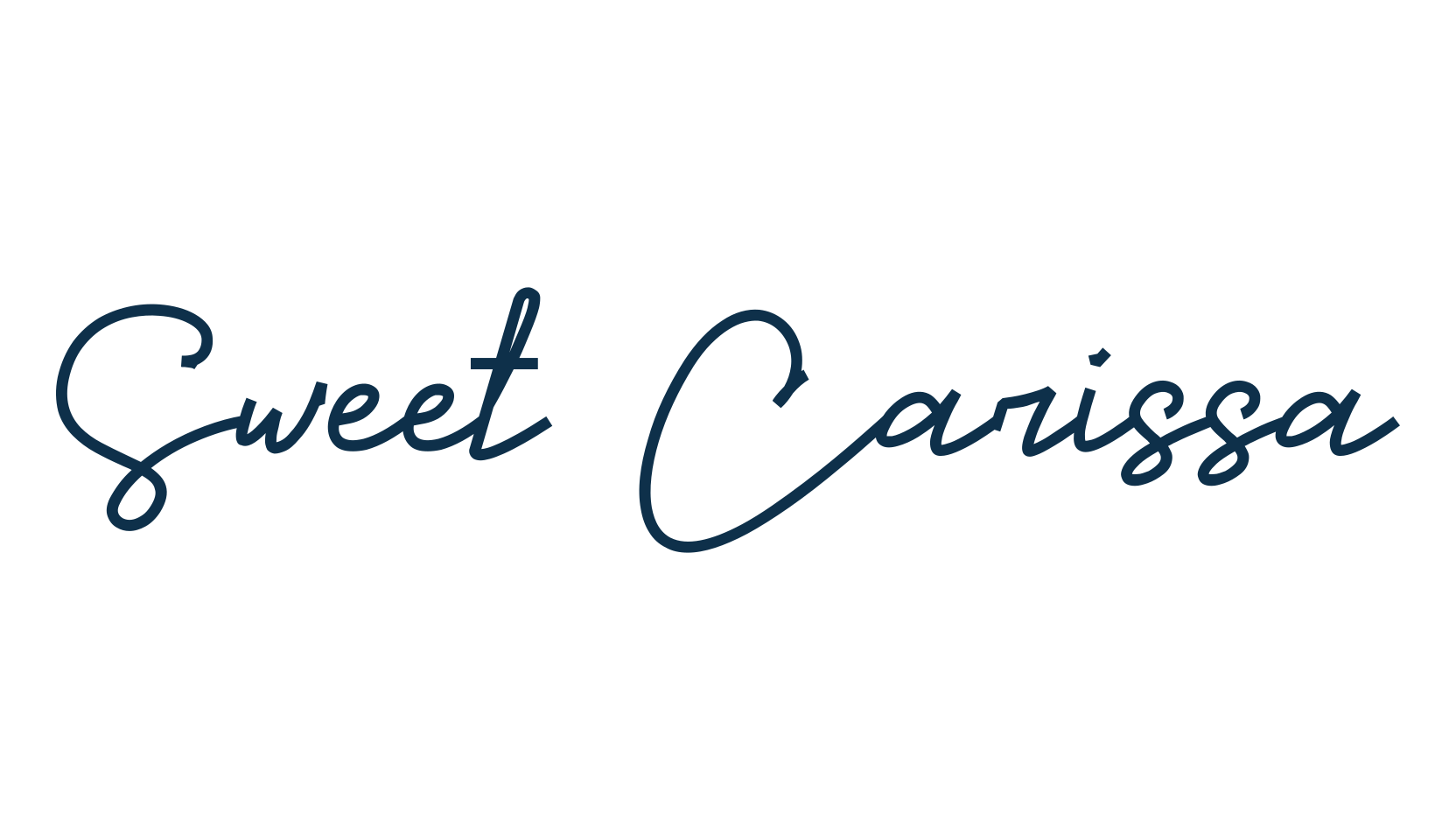 Sweet Carissa, script handwritten fancy decorative calligraphy font preview