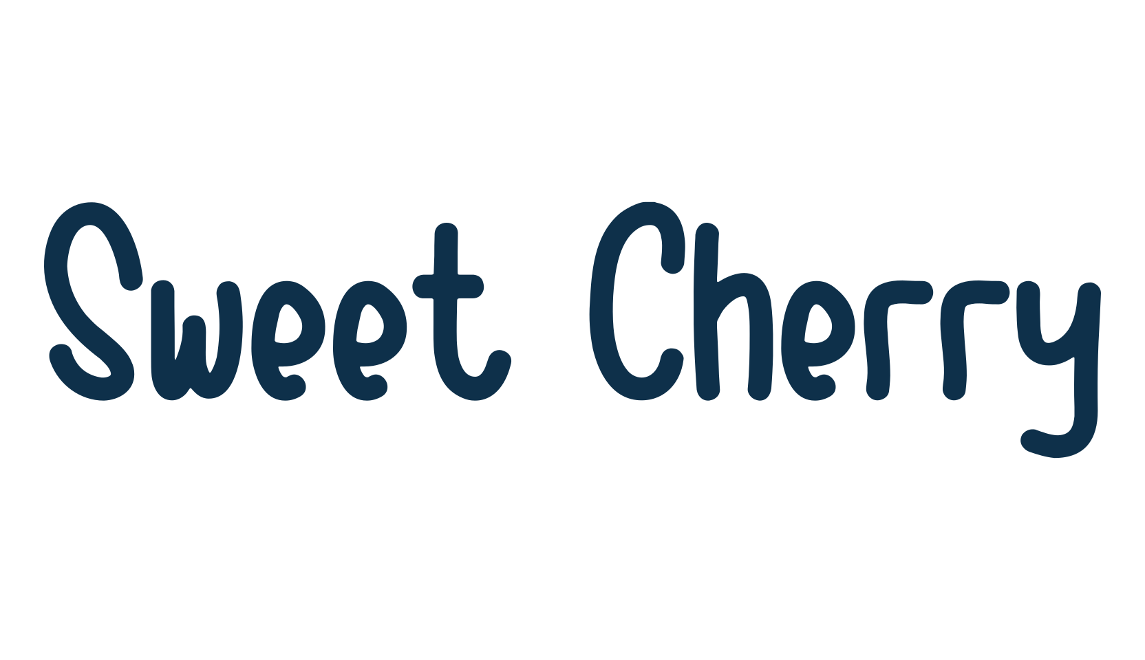 Sweet Cherry, handwriting font preview
