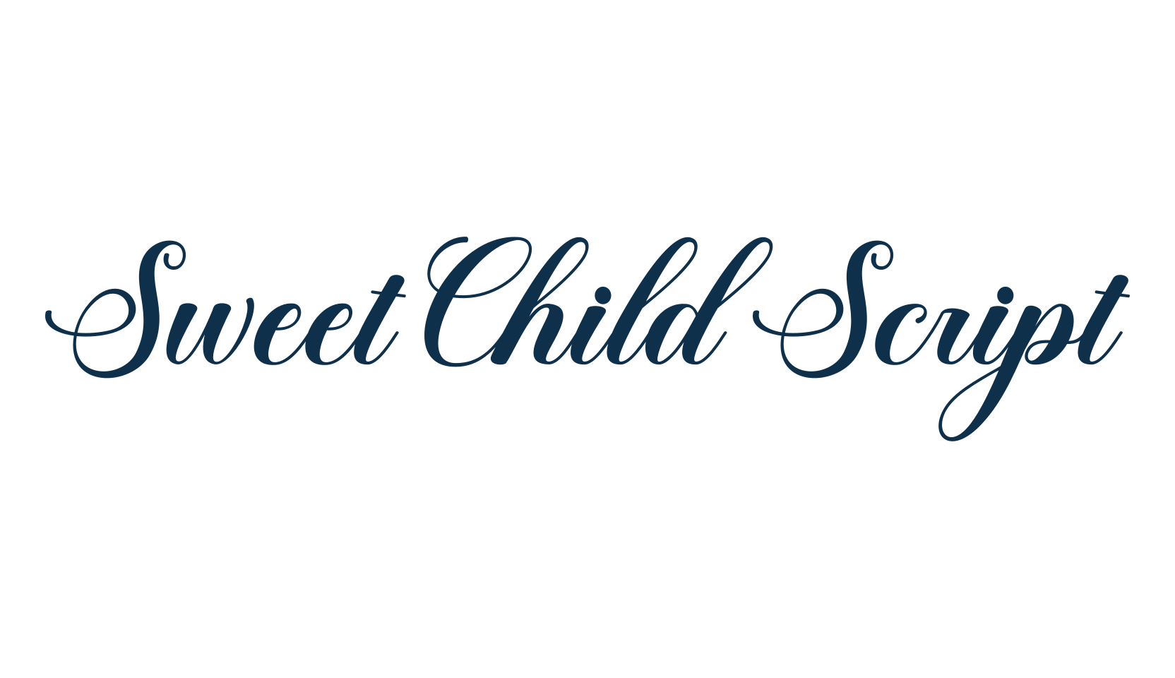 Sweet Child Script, script calligraphy fancy decorative font preview