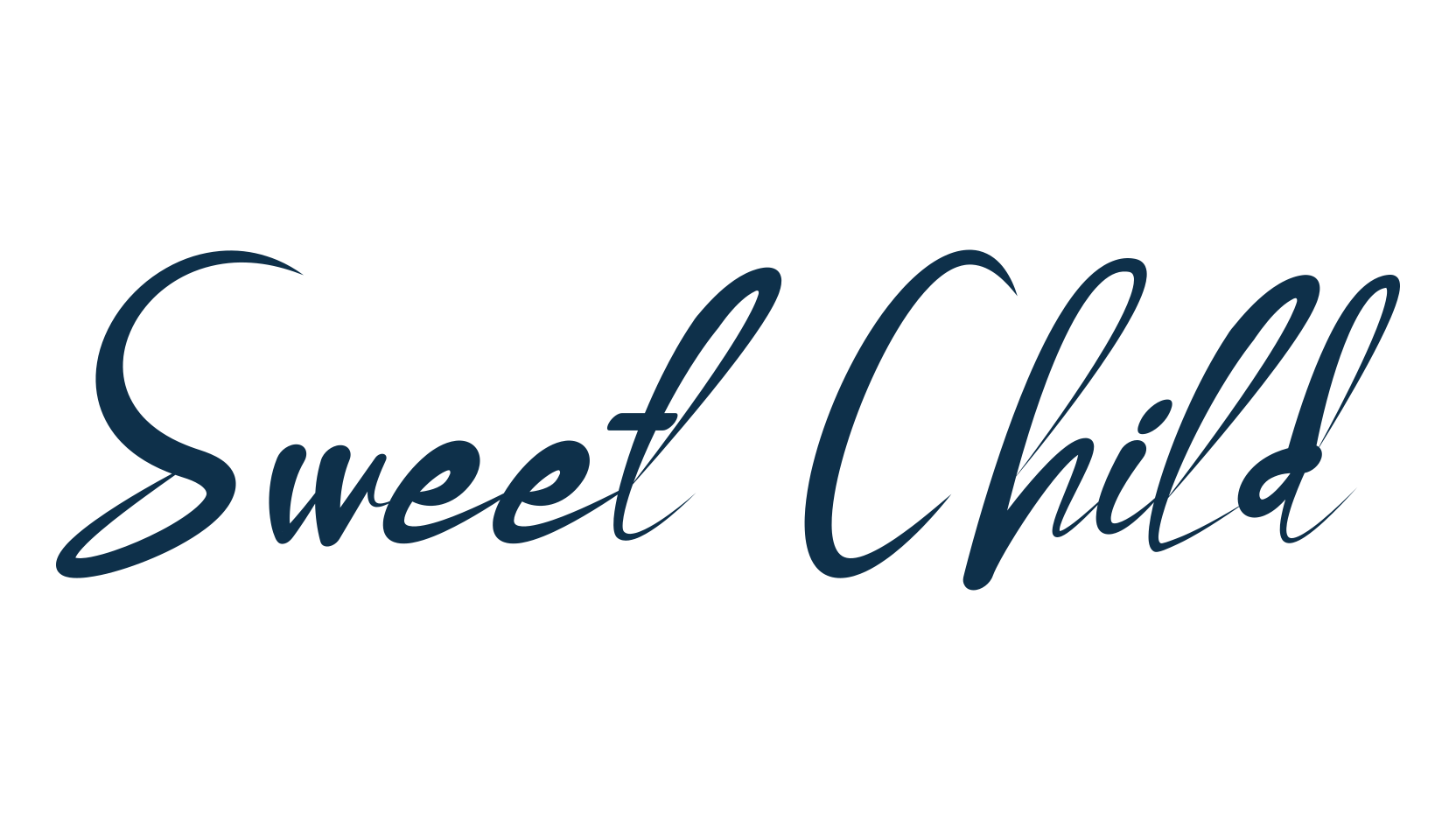 Sweet Child, handwriting font preview