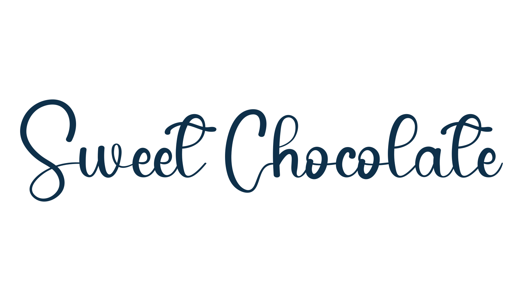 Sweet Chocolate, script handwritten fancy decorative calligraphy font preview