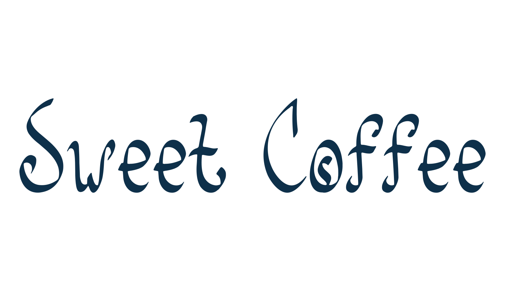 Sweet Coffee, fancy decorative font preview