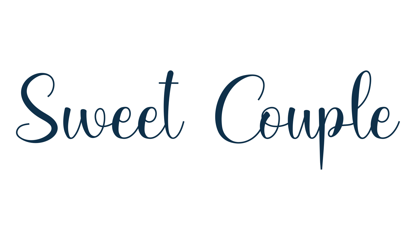 Sweet Couple, calligraphy font preview