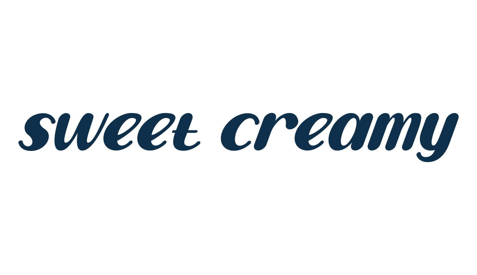Sweet Creamy, cartoon font preview
