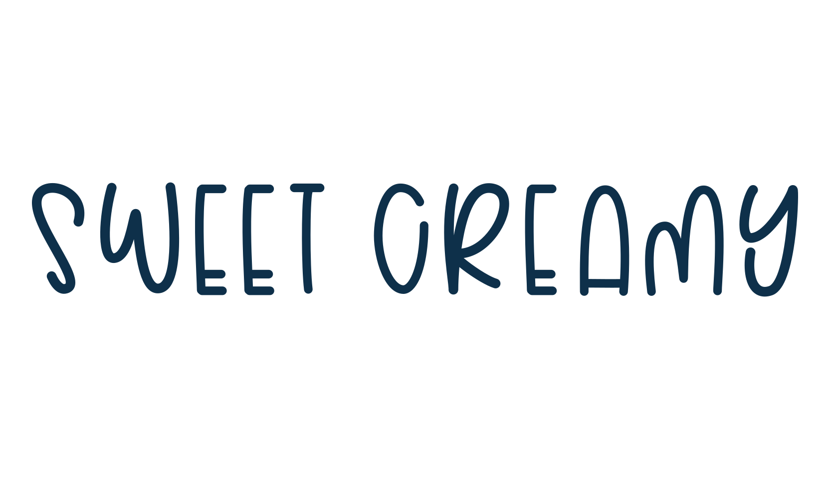 Sweet Creamy (sweet-creamy), fancy various decorative script calligraphy font preview