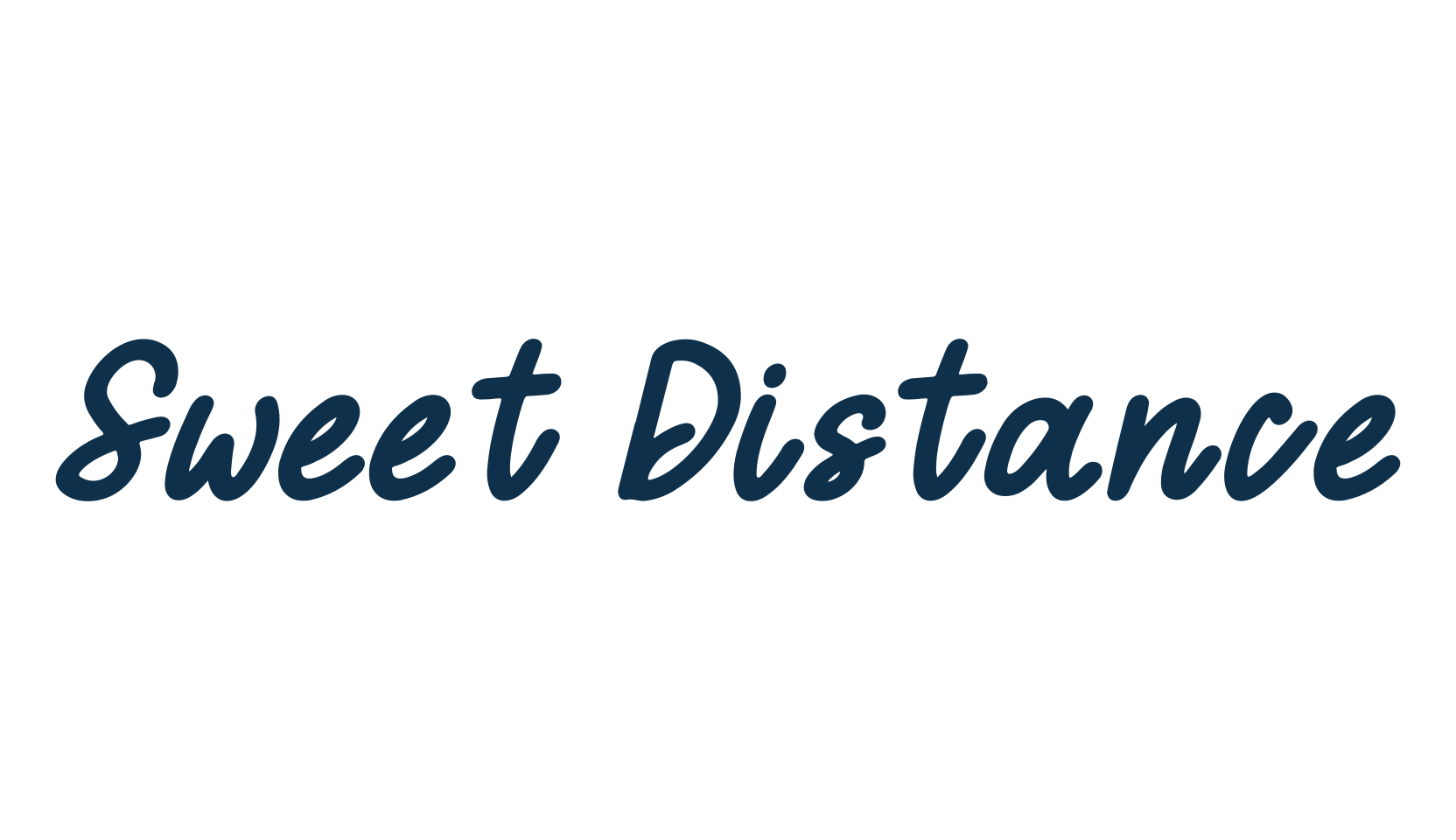 Sweet Distance, script handwritten fancy decorative calligraphy font preview