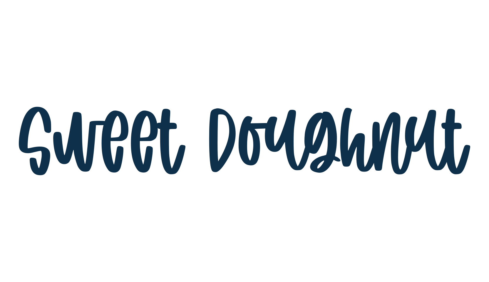 Sweet Doughnut, handwriting font preview