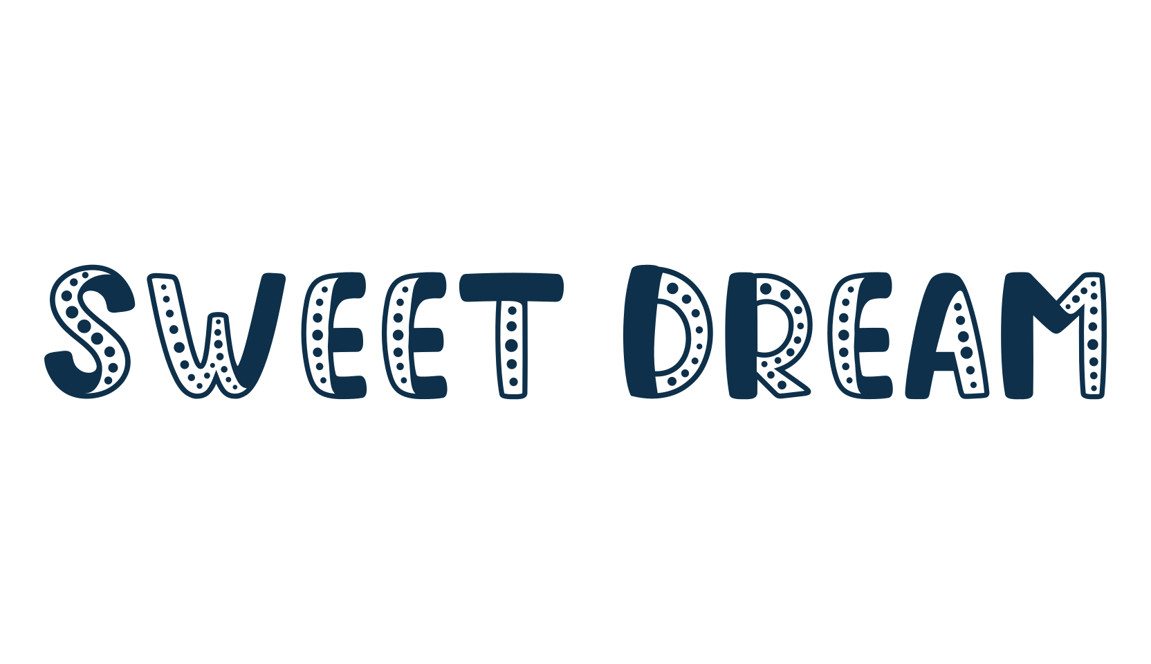 Sweet Dream, decorative font preview