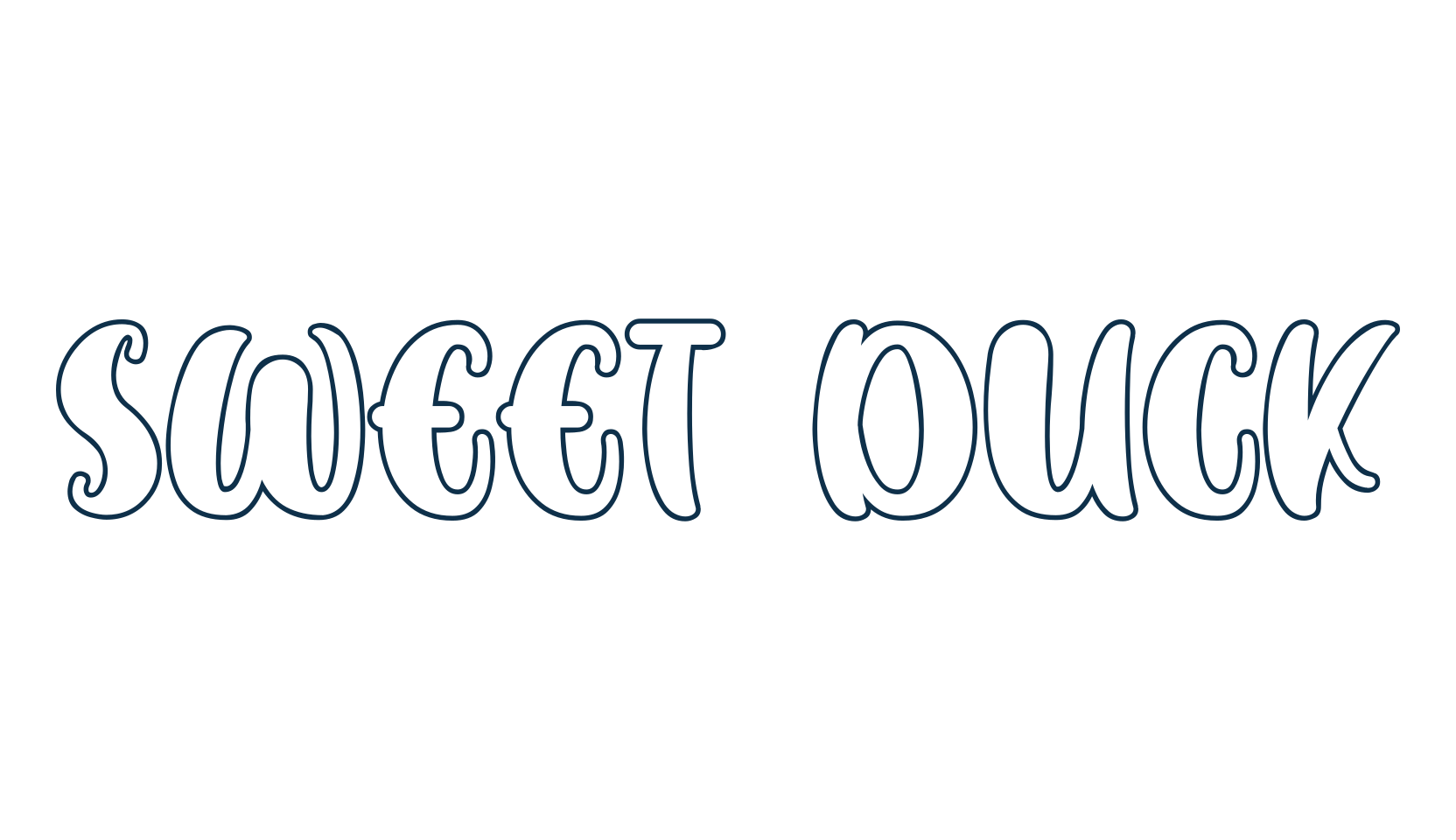 Sweet Duck, groovy font preview