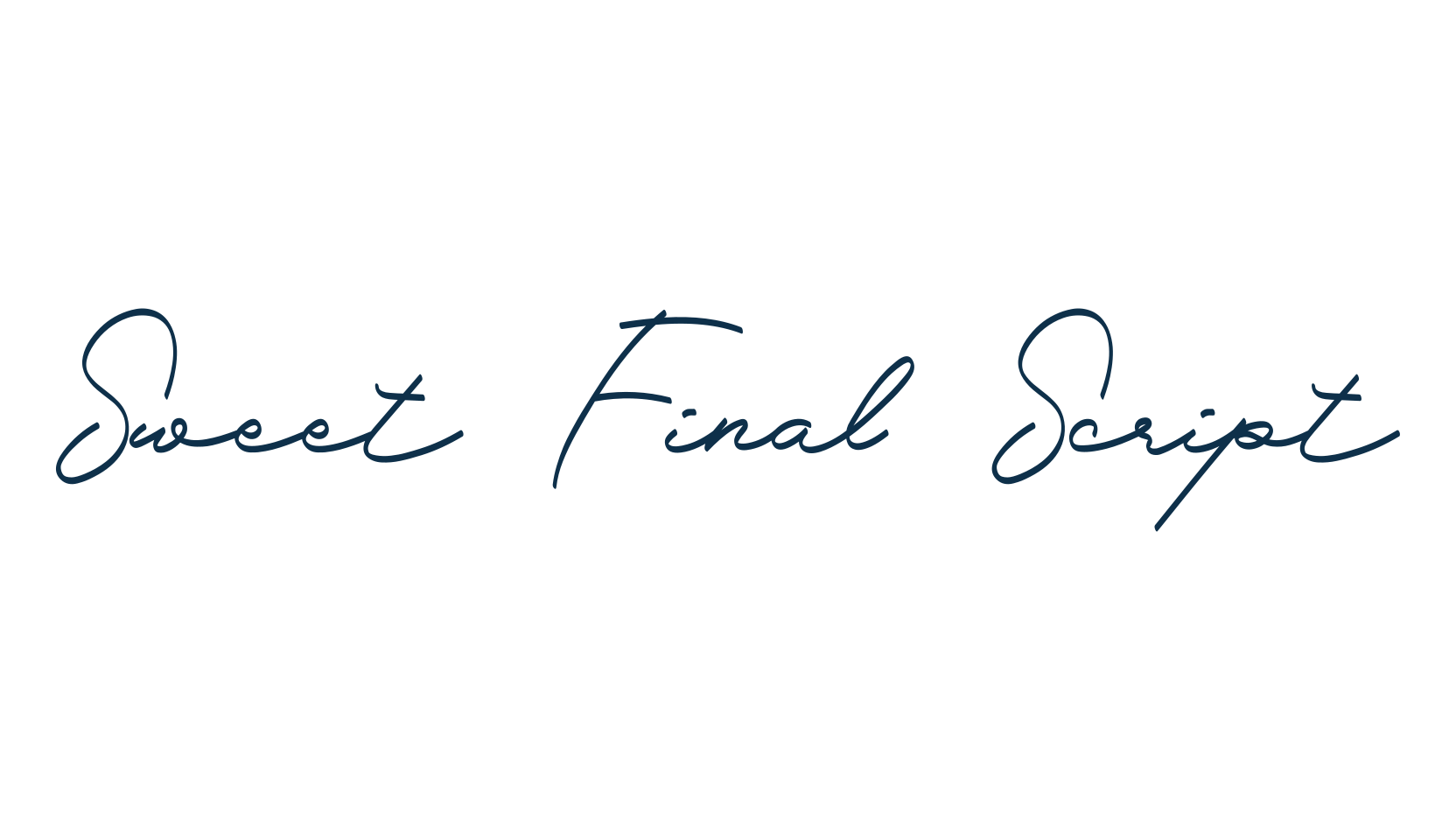 Sweet Final Script, calligraphy font preview