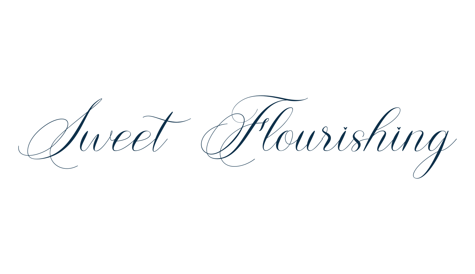 Sweet Flourishing, script calligraphy fancy decorative font preview