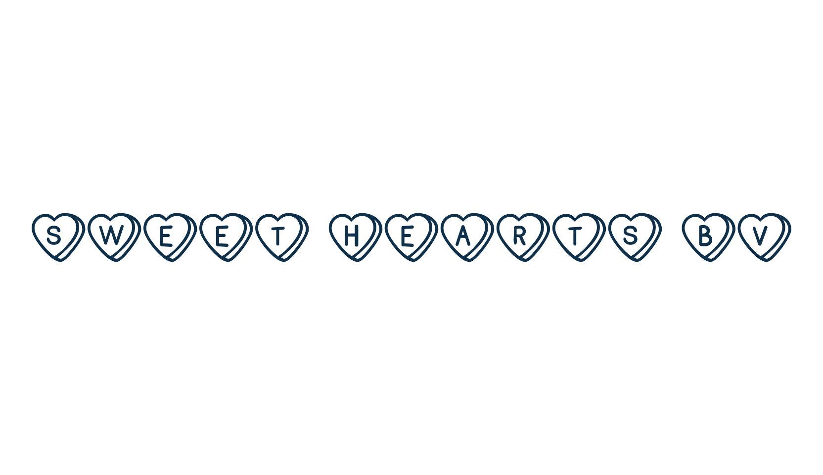 Sweet Hearts BV, fancy decorative font preview