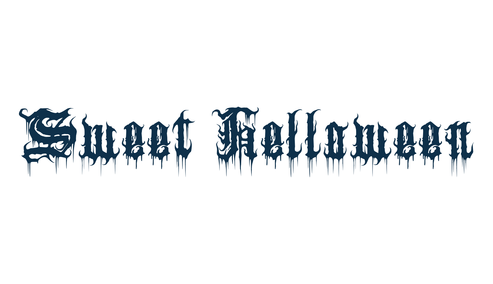 Sweet Helloween, fancy various gothic font preview