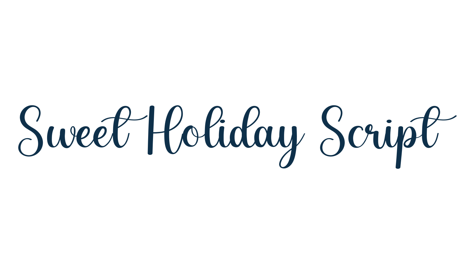 Sweet Holiday Script, fancy decorative font preview